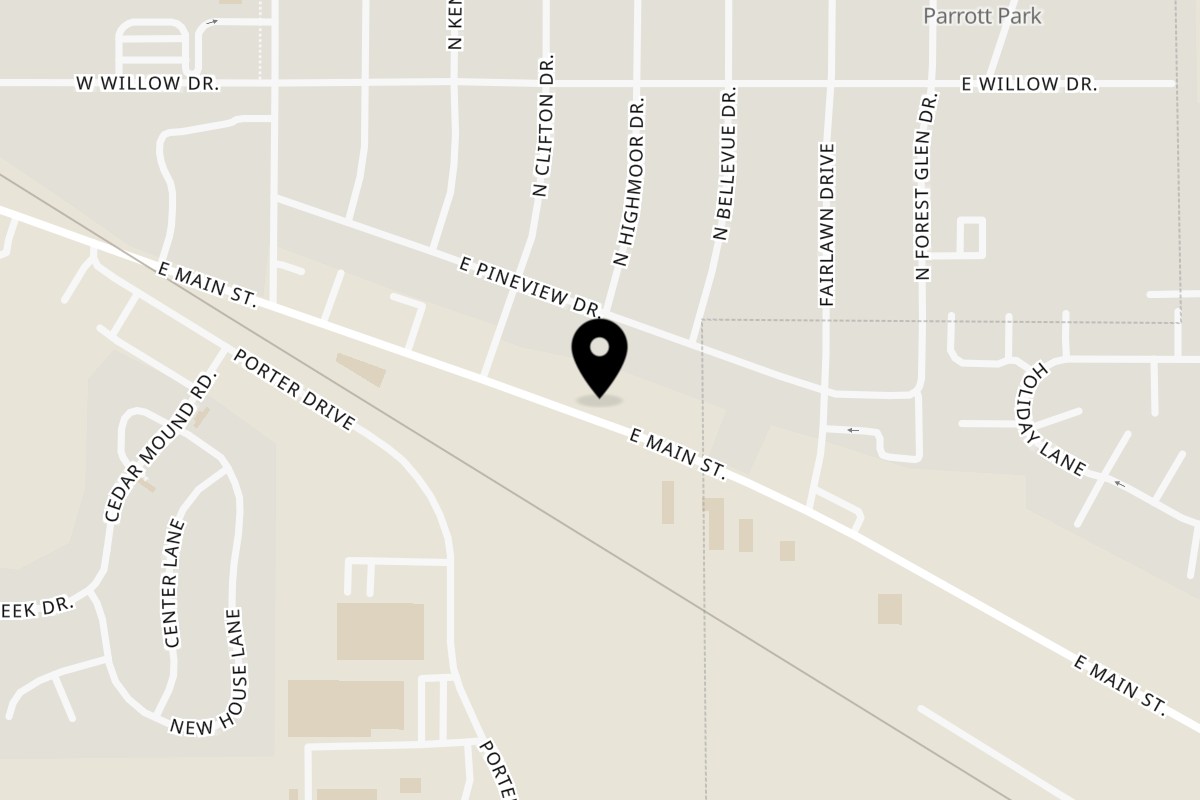 Map showing the location of Cafezinho at Main Street Cafe on 202 E Main St in Round Lake Park